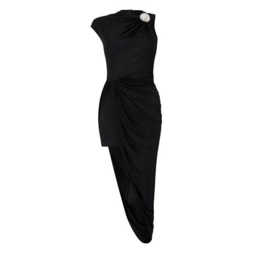 David Koma Asymmetrisk Kort Klänning Black, Dam