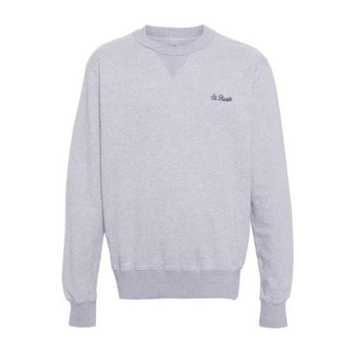 MC2 Saint Barth Grå Jersey Crew Neck Tröja Gray, Herr