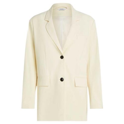 Penn&Ink N.Y Snygg Blazer för Kvinnor Beige, Dam