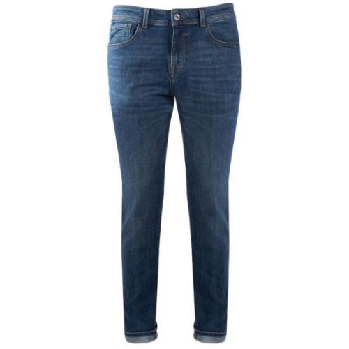 YES ZEE Mörk Tvätt Denim Jeans Blue, Herr