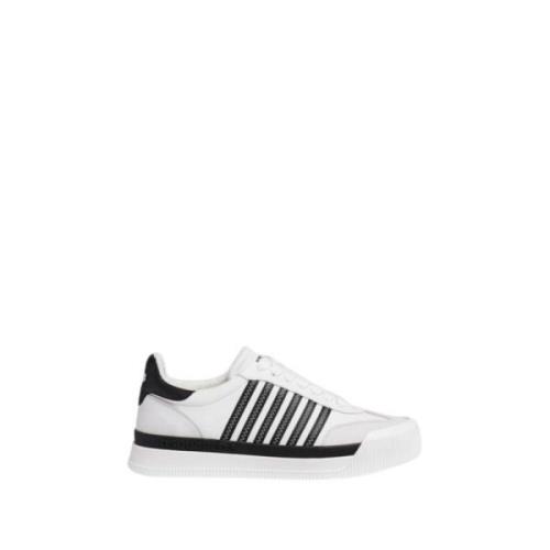 Dsquared2 Lädersneakers med Sidestripes White, Herr