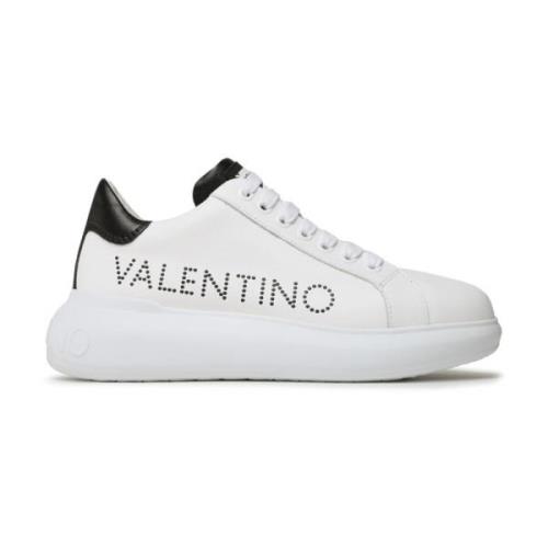 Valentino Vita Lädersneakers med Logotypbokstäver White, Herr