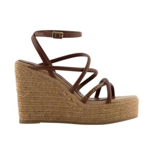 Armani Exchange Hög Sandal Nappa PU Cuoio Brown, Dam