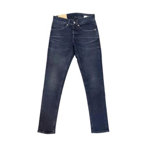 Dondup Mörkblå Stretch Denim Jeans Blue, Herr