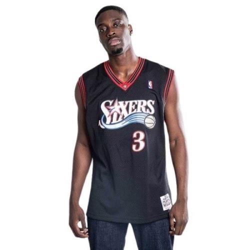 Mitchell & Ness Svart Sixers Allen Iverson Swingman Jersey Black, Herr