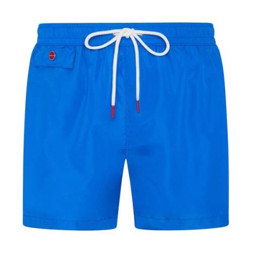 Kiton Kornblå Swim Boxer Blue, Herr