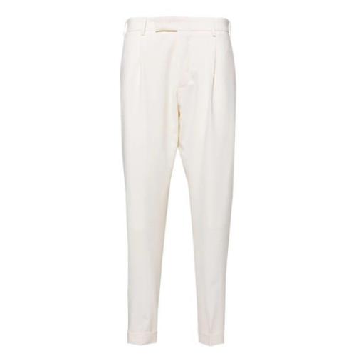 PT Torino Rebel Tapered Wool Pants White, Herr