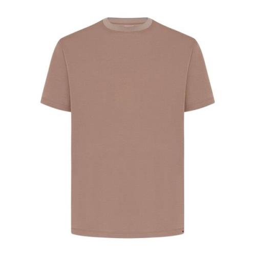 Kiton Mjuk Dovgrå Bomull T-shirt Brown, Herr