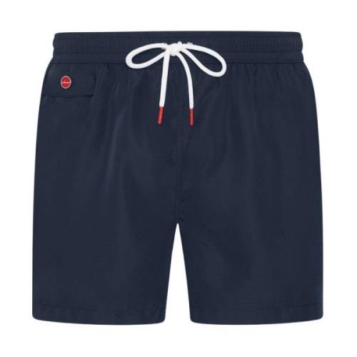 Kiton Mörkblå Swim Boxer med Logoed Detaljer Blue, Herr