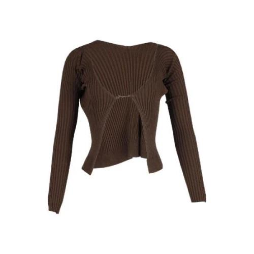 Jacquemus Pre-owned Pre-owned Polyester toppar Brown, Dam