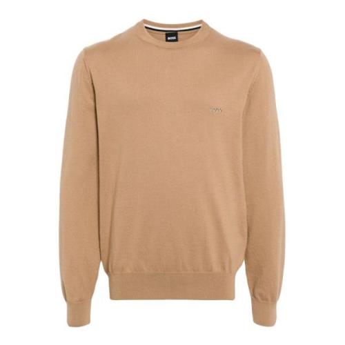 Boss Mysig Beige Crewneck Sweater Beige, Herr