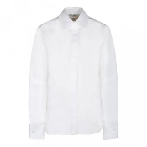 Max Mara Klassisk Svart Skjorta med Personlig Knapp White, Dam