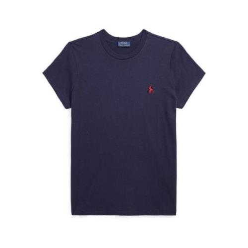 Ralph Lauren Blå Polo Shirt med Pony Logo Blue, Dam