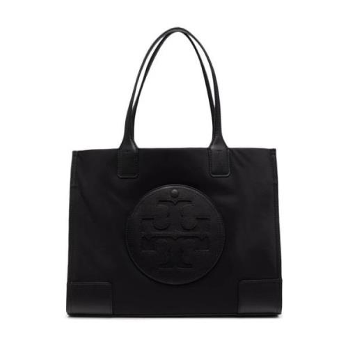 Tory Burch Svart Nylonväska med Logopatch Black, Dam