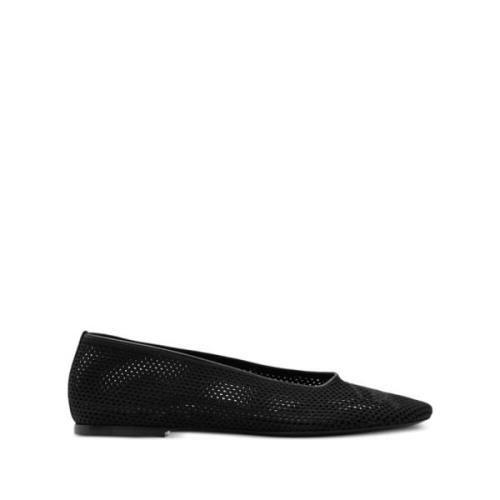 Burberry Svarta Mesh Slip-On Skor Black, Dam