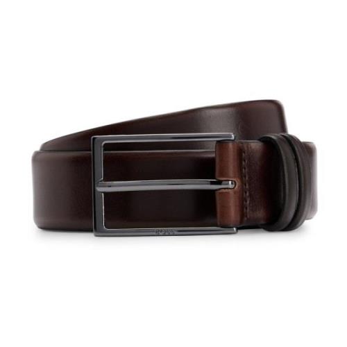 Hugo Boss Elegant Läderbälte Carmello Brown, Herr