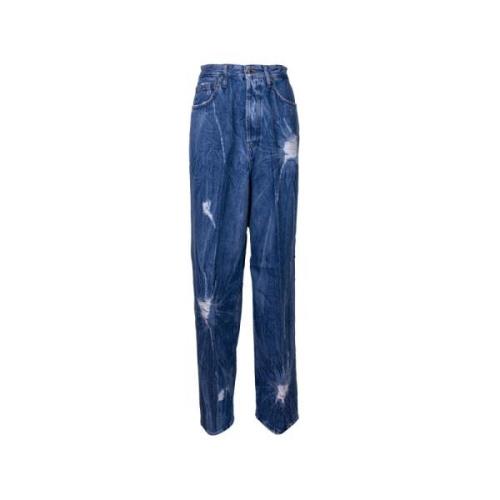 Don The Fuller Högmidjade lösa jeans, Made in Italy Blue, Dam