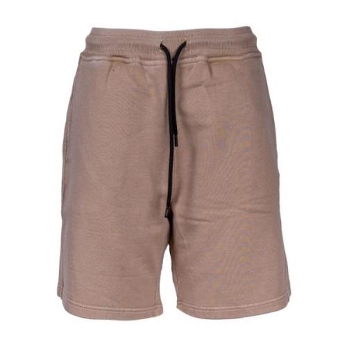 Dondup Herr Bermuda Shorts. Lättvikts Sweatpants Stil. Beige, Herr