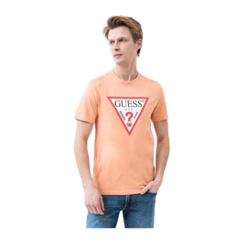Guess Iconique slim fit logo T-shirt Orange, Herr