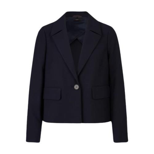 Windsor Crepe Blazer Jacka Blue, Dam