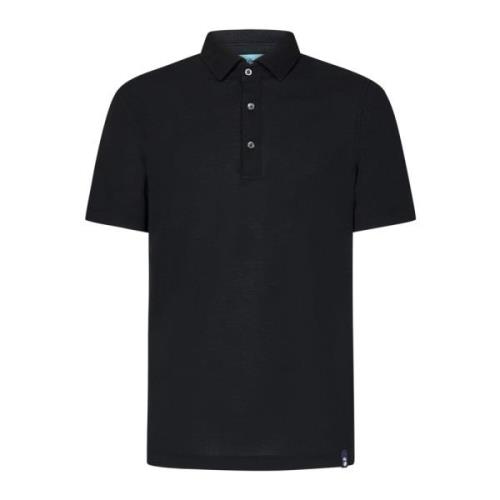 Drumohr Klassisk Polo Shirt MC Black, Herr