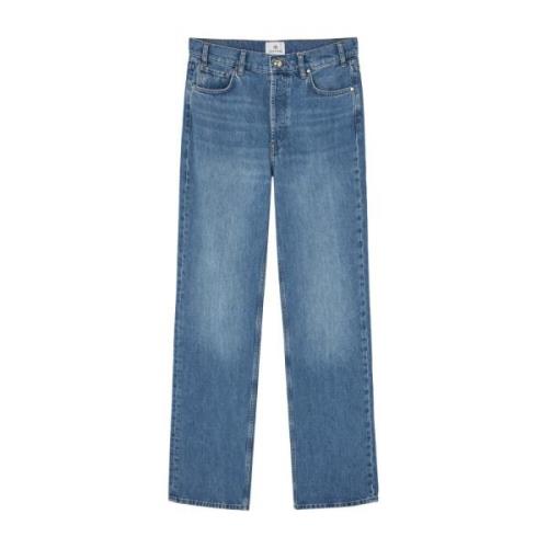 Anine Bing Blå Tvättad Denim Jeans Blue, Dam