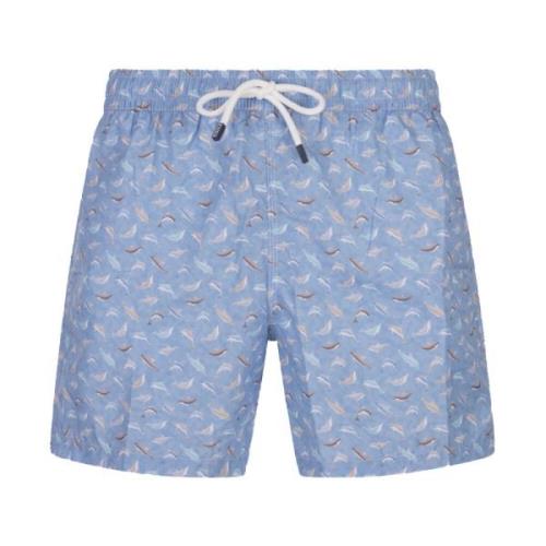 Fedeli Blå Delfin Badshorts Blue, Herr