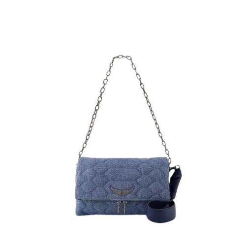 Zadig & Voltaire Glitter Crossbody Denim Blue Blue, Dam