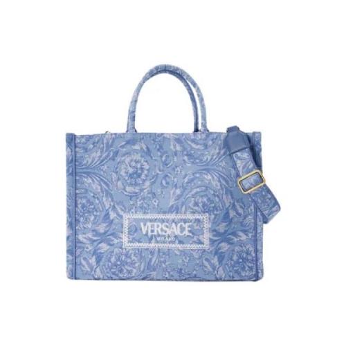 Versace Canvas totevskor Blue, Dam