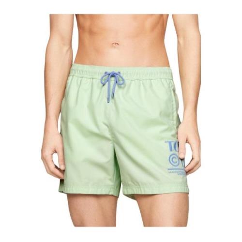 Tommy Jeans Broderad logga badshorts - Grön Green, Herr