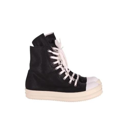 Rick Owens Pre-owned Pre-owned Bomull sneakers Black, Herr