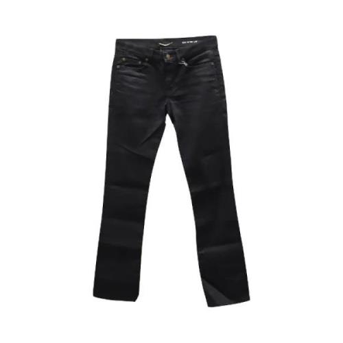 Yves Saint Laurent Vintage Pre-owned Bomull jeans Black, Dam