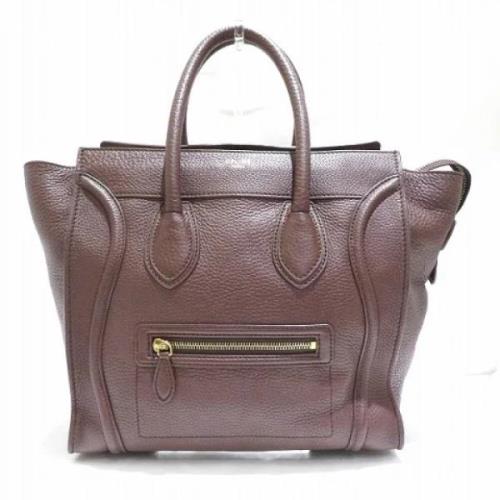 Celine Vintage Pre-owned Laeder handvskor Brown, Dam