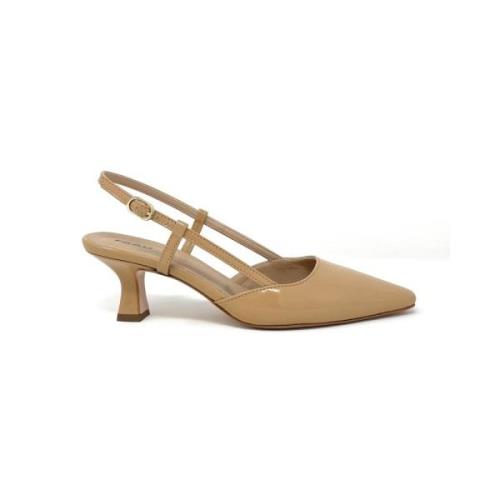 Frau Kräm Slingback Skor Beige, Dam