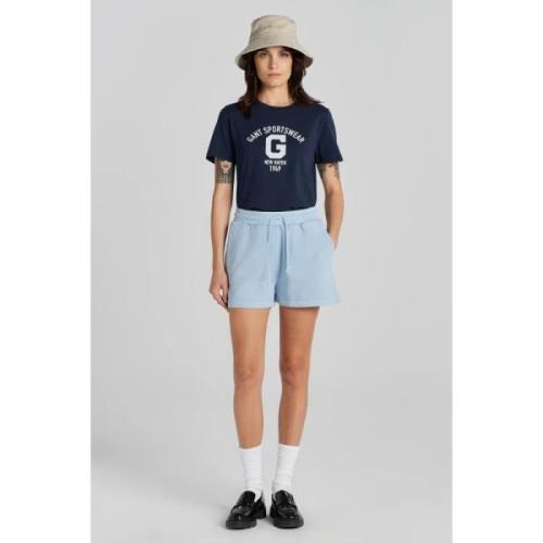 Gant Solblekta Bomullsshorts Blue, Dam