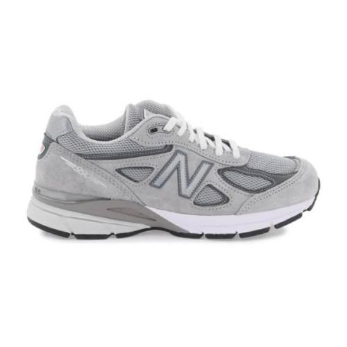 New Balance USA 990v4 Sneakers med Mocka och Mesh Gray, Herr