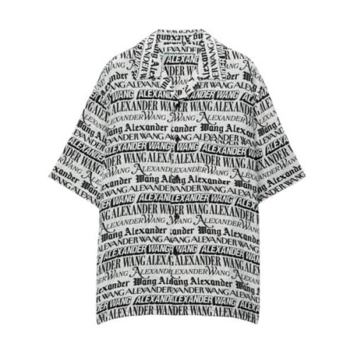 Alexander Wang Tidningsprint Oversized Casual Skjorta Multicolor, Dam