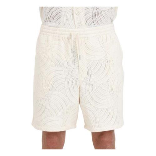 Arte Antwerp Kräm Virkade Shorts White, Herr