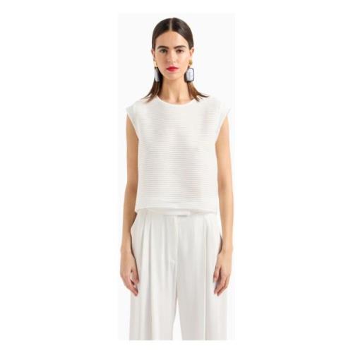 Emporio Armani Sleeveless Tops White, Dam