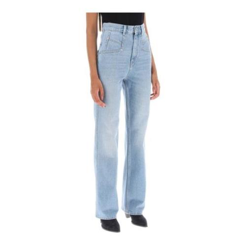Isabel Marant Vintage Straight Cut Denim Jeans Blue, Dam