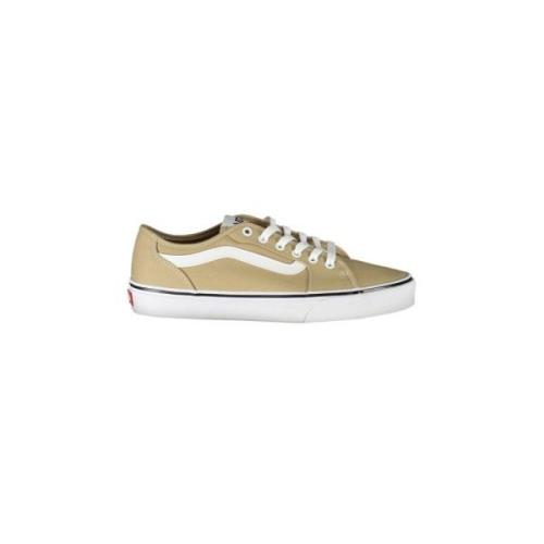 Vans Beige Lace-Up Sneaker med Kontrastdetaljer Beige, Herr