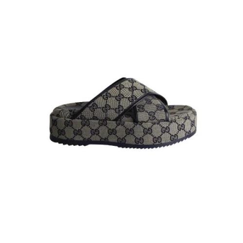 Gucci Vintage Pre-owned Canvas sandaler Multicolor, Dam