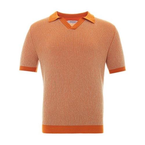 Gran Sasso Randig Orange Polo Tenniströja Orange, Herr