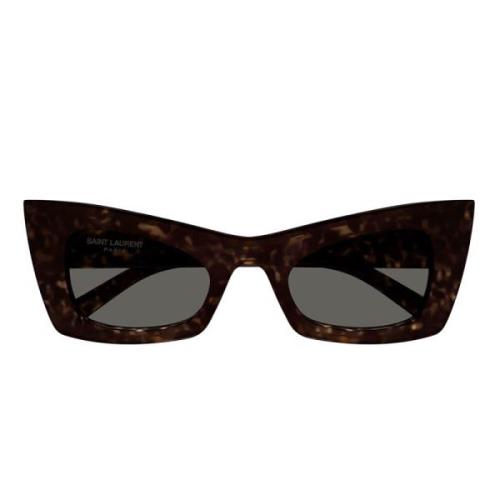 Saint Laurent New Wave Cat-Eye Solglasögon med Gråa Linser Brown, Dam