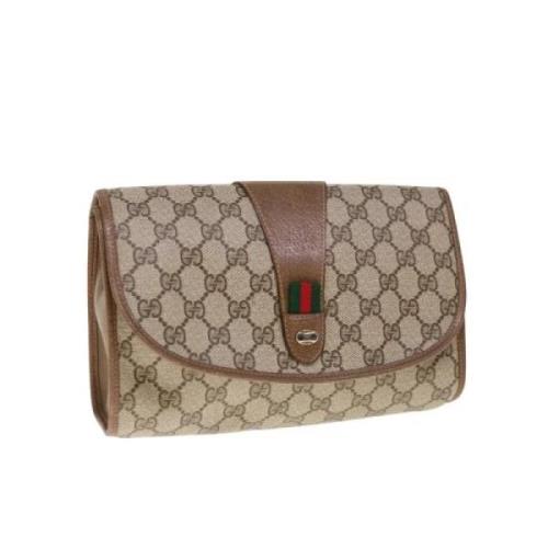 Gucci Vintage Pre-owned Canvas gucci-vskor Beige, Dam