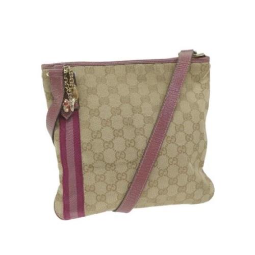 Gucci Vintage Pre-owned Canvas gucci-vskor Beige, Dam