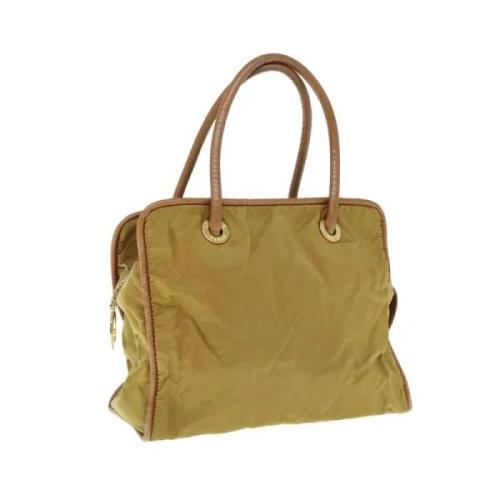 Celine Vintage Pre-owned Nylon handvskor Green, Dam