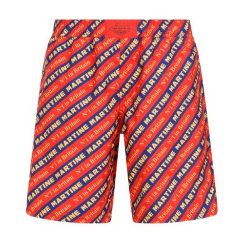 Martine Rose Röda Print Board Shorts Multicolor, Herr