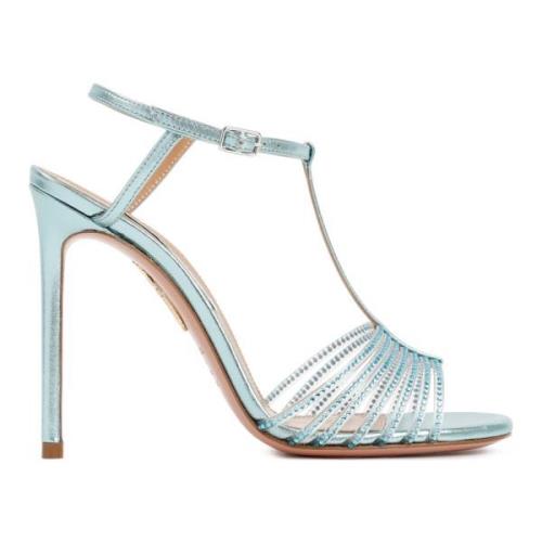 Aquazzura Blå Amore Mio Sandaler Blue, Dam