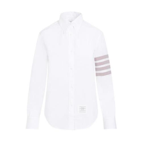 Thom Browne Vit Skjorta med Ränder White, Dam